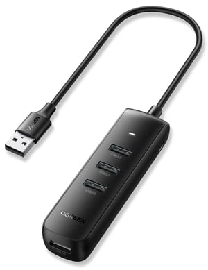 Ugreen 10915 huby i koncentratory USB 3.2 Gen 1 (3.1 Gen 1) Type-A 5000 Mbit/s Czarny