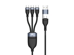 Conceptronic ETTA06B15C USB-kabel USB 2.0 1,5 m USB A/USB C 3 x USB C Svart