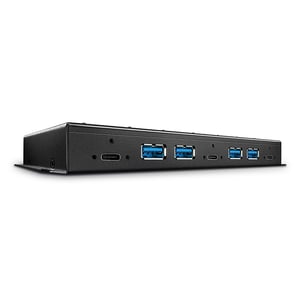 Lindy 43275 USB 3.2 Gen 2 (3.1 Gen 2) Typ-A-Hubs und -Konzentratoren, 10000 Mbit/s, schwarz