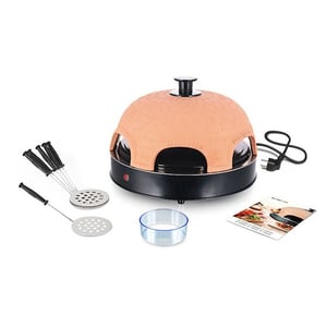 Emerio PO-115984 Pizza Oven, 6 pizzas, 1200 W, Black, Orange