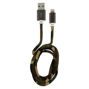 LC-Power LC-C-USB-LIGHTNING-1M-5 kabel Lightning Kamuflaż, Zielony