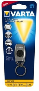 Varta L.E.D. METAL KEY CHAIN LIGHT Chrom LED-Taschenlampe als Schlüsselanhänger