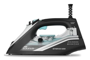 Taurus GEYSER ECO 3200 Żelazko suche i parowe AnodizedSlide soleplate 3200 W Czarny, Srebrny, Przezroczysty, Turkusowy