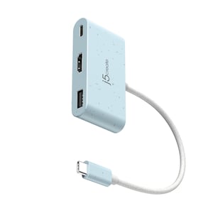 j5create JCA379EC-N USB Type-C-hubbar och koncentratorer 5000 Mbit/s Cyan