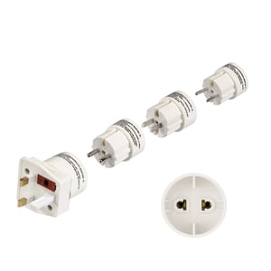 Hama "Universal II" Travel Adapter Plug Set—Universal Type C Power Plug Adapter (EU Plug) White