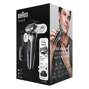 Braun Series 7 71-S7200c Rakapparat med rakblad Trimmer Svart, Silver