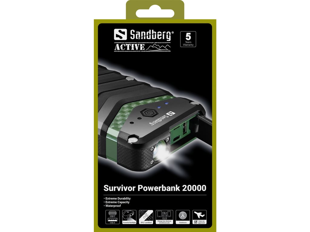 Sandberg Survivor Powerbank 20100