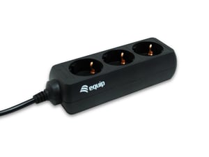 Equip 333280 1.1 m Power Strip with 3 Outlets, Black