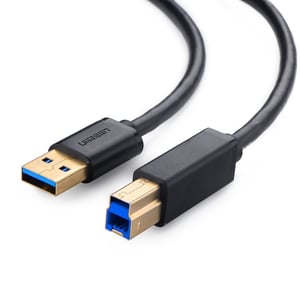 Ugreen 10372 USB 3.2 Gen 1 (3.1 Gen 1) Cable, 2 m, USB A to USB B, Black