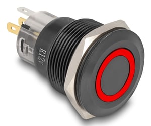 DeLOCK 22015 elektrischer Schalter Druckschalter Schwarz, Rot