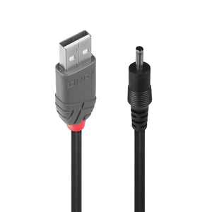 Lindy 70266 Power Cable, Black, 1.5 m, USB-A