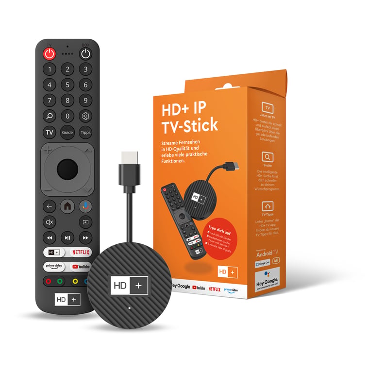 HD+ 22025 przystawka Smart TV HDMI 4K Ultra HD Android Czarny