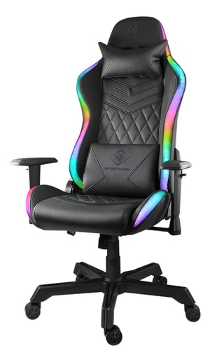 Deltaco GAM-080 fotel do gry Fotel gamingowy Obite siedzisko Czarny
