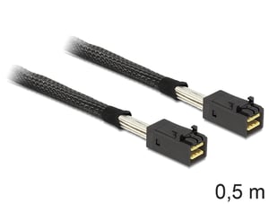 DeLOCK 0.5 m, Mini SAS HD x 4 SFF 8643 0.5 m Black