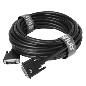 CLUB3D DVI-D DUAL LINK (24+1) CABLE BI DIRECTIONAL M/M 3m 9.8 ft 28AWG kabel DVI Czarny