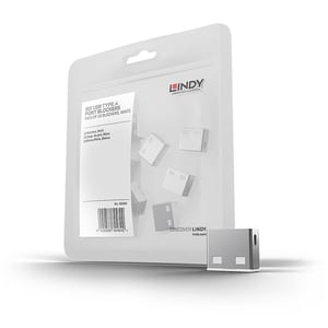 Lindy 40464 Port Blocker USB Type-A Port Blocker White Acrylonitrile Butadiene Styrene (ABS) Copolymer 10 pcs.