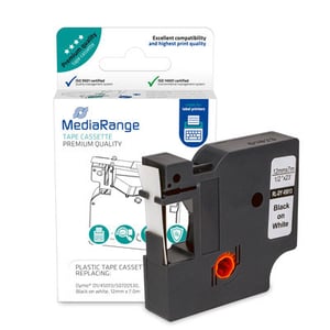 MediaRange MRDY45013 etiketter för utskrift Svarta självhäftande etiketter för utskrift