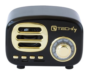 Techly ICASBL12BKT tragbarer Lautsprecher / Party-Lautsprecher Schwarz, Gold 5 W