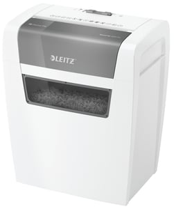 Leitz 80340000 dokumentförstörare, skärande fragmentering, 70 dB, 22 cm, vit