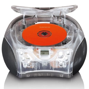 Lenco SCD-24TR – tragbares digitales Radio mit transparentem Gehäuse