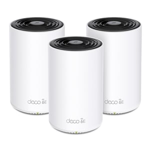 TP-Link Deco XE75 Pro (3-pack) Trójpasmowy (2,4 GHz / 5 GHz / 6 GHz) Wi-Fi 6E (802.11ax) Biały Wewnętrzny