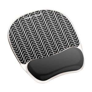 Fellowes 9653401 Mouse Pad, Black, White