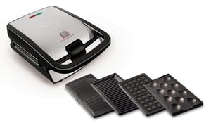 Tefal SW854D brödrost 700 W Svart, Rostfritt stål