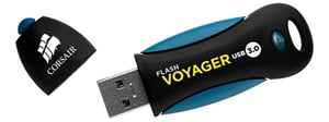Corsair Voyager 256 GB USB-minne, USB Typ A 3.2 Gen 1 (3.1 Gen 1), svart, blå