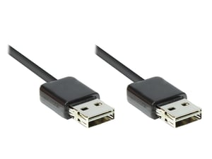 Alcasa 2212-EU030 kabel USB USB 2.0 3 m USB A Czarny