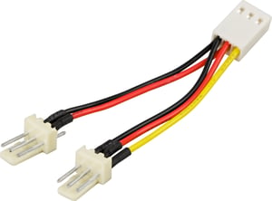 Deltaco SSI-36 kabel zasilające Żółty 3-pin 2 x Molex (3-pin)