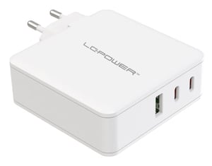 LC-Power LC-GAN-100 ładowarka do urządzeń przenośnych Uniwersalne Biały Prąd przemienny Szybkie ładowanie Wewnętrzna