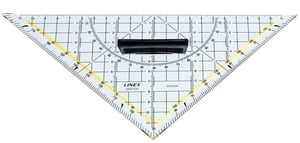 Linex 2621GH 45° trójkąt Polistyren Przezroczysty, Żółty 1 szt.
