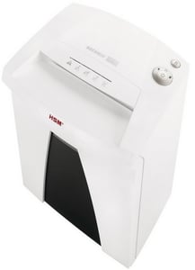 HSM Securio B24 Aktenvernichter – Zerkleinerung durch Schneiden der Partikel, 56 dB, 24 cm, Weiß