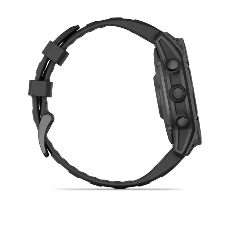 фото Смарт-годинник Garmin Fenix E 47mm Amoled Slate Gray Steel with Black Silicone Band (010-03025-03/01/13)