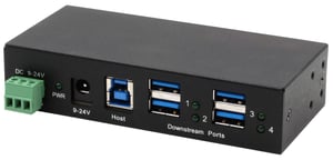 EXSYS EX-11244HMS huby i koncentratory USB 3.2 Gen 1 (3.1 Gen 1) Type-B 5000 Mbit/s Czarny