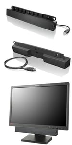 Lenovo USB Soundbar, Black, 2.0 channels, 2.5 W