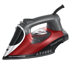 Russell Hobbs 25090-56 strykjärn Strykjärn för torr- och ångstrykning Keramisk stryksula 2600 W Svart, Grå, Röd