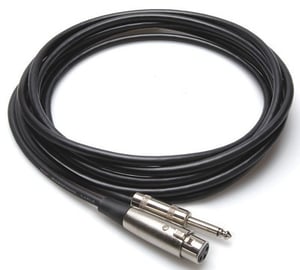 Hosa Technology XLR3/TS Audio Cable, 3.05 m, XLR (3-pin), Black