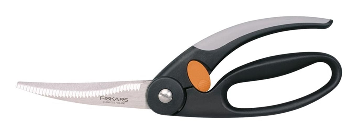 Fiskars 1003033 nożyczki kuchenne 250 mm Czarny, Szary, Pomarańczowy Uniwersalne