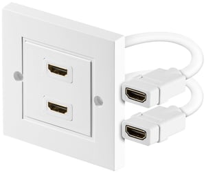Goobay 51723 Steckdose 2 x HDMI Weiß