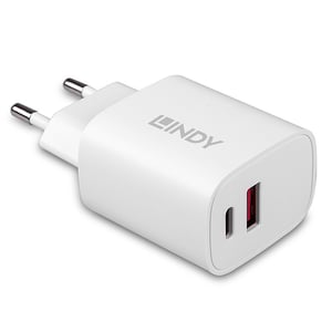 Lindy 73413 Portable Device Charger, Universal, White, AC, Fast Charging, Indoor