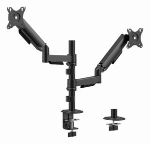 Gembird MA-DA2P-02 Monitorhalterung / Ständer 81,3 cm (32") Schreibtisch Schwarz