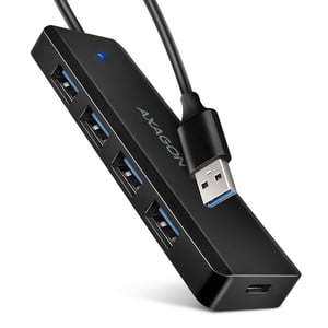 Axagon HUE-C1A USB 3.2 Gen 1 (3.1 Gen 1) Typ-A-Hubs und -Konzentratoren, 5000 Mbit/s, schwarz