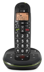 Doro PhoneEasy 105wr DECT-Telefon Name und Identifizierung des Anrufers Schwarz
