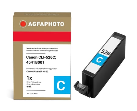 AgfaPhoto APCCLI526CD nabój z tuszem 1 szt. Zamiennik Standardowa wydajność Cyjan