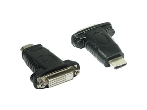 Alcasa DVI-HDMI-adapter för DVI 24+1-kablar, svart