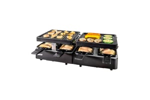 Unold 48755 raclettegrill för 8 personer, 1300 W, svart