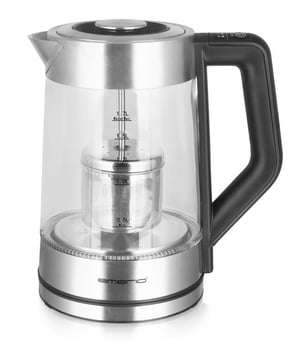 Emerio WK-122730 vattenkokare 1,7 l 2200 W Svart, Silver, Transparent
