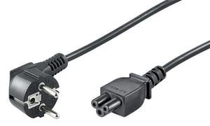 Microconnect PE010818 kabel zasilające Czarny 1,8 m Wtyczka zasilająca typu E+F C5 panel