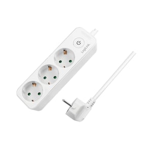 LogiLink LPS244 rozgałęziacz 1,5 m 3 x gniazdo sieciowe Wewnętrzna Biały